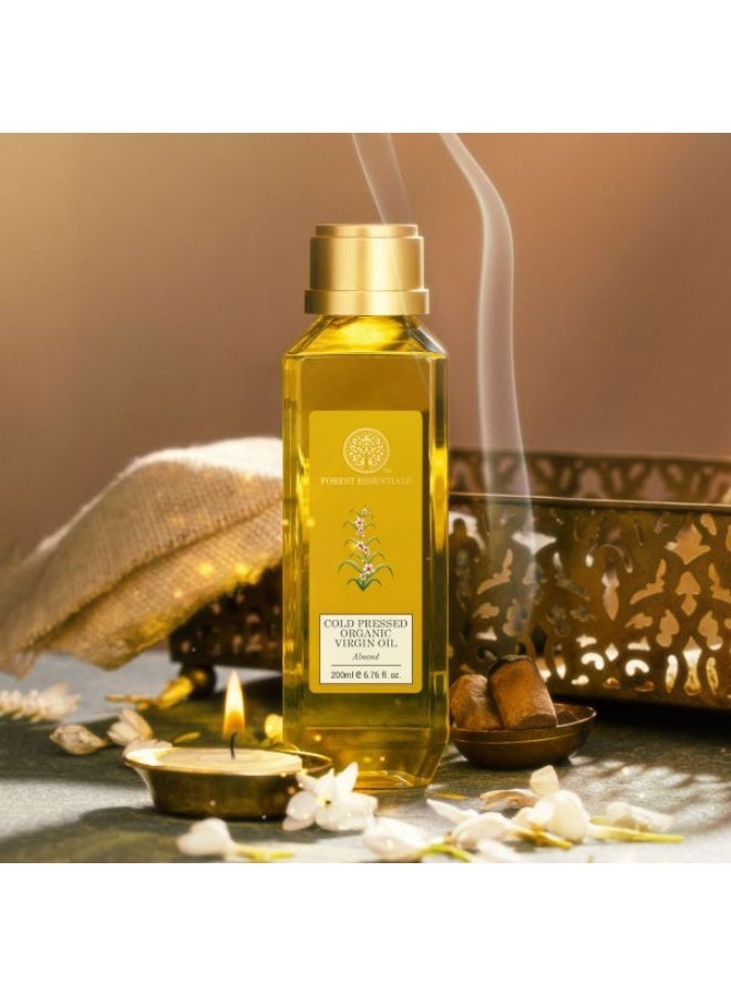 Forest Essentials Organic Cold Pressed  Oil Almond 200ml & Hair Cleanser Amla, Honey & Mulethi 200ml (Shampoo) & Intensive Hair Repair Masque Japapatti & Brahmi 200g (Hair Mask) - Image 3