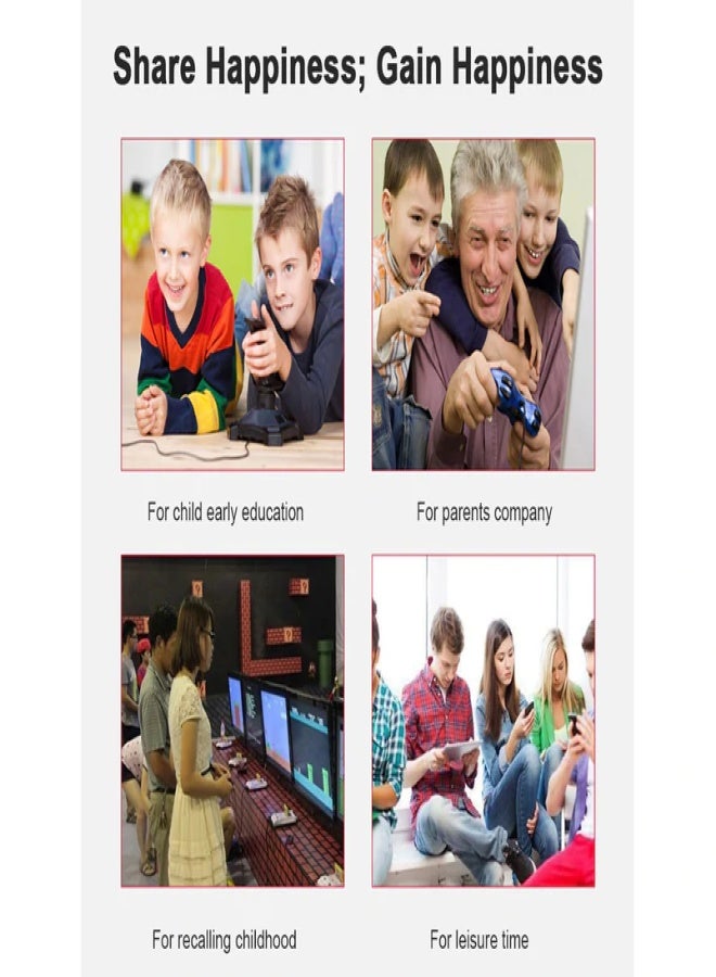 جهاز ألعاب محمول بتصميم كلاسيكي 8 بت، مزود بـ 268 لعبة كلاسيكية، هدية مثالية للأطفال - Image 3