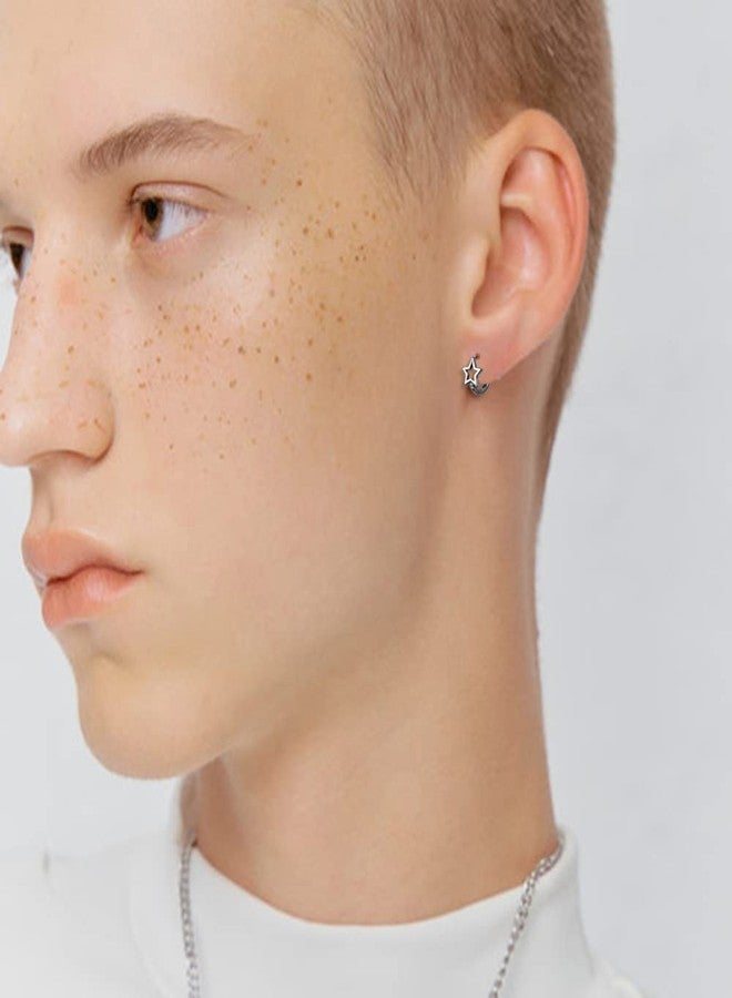 Izpack Hollow Star Tiny Hoop Earrings for Women Men 316L Surgical Stainless Steel Cartilage Small Huggie Hoops Earring Piercing Cuffs Minimalist Good Luck Jewelry Gifts - Image 3