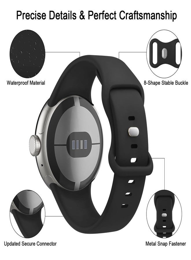 توبفيت مجموعة من 3 أحزمة Tobfit متوافقة مع ساعة Google Pixel Watch 3 مقاس 41 مم / 2/1، حزام رياضي بديل من السيليكون للنساء والرجال - Image 5