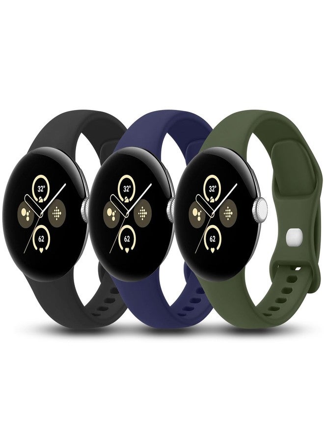 توبفيت مجموعة من 3 أحزمة Tobfit متوافقة مع ساعة Google Pixel Watch 3 مقاس 41 مم / 2/1، حزام رياضي بديل من السيليكون للنساء والرجال - Image 1