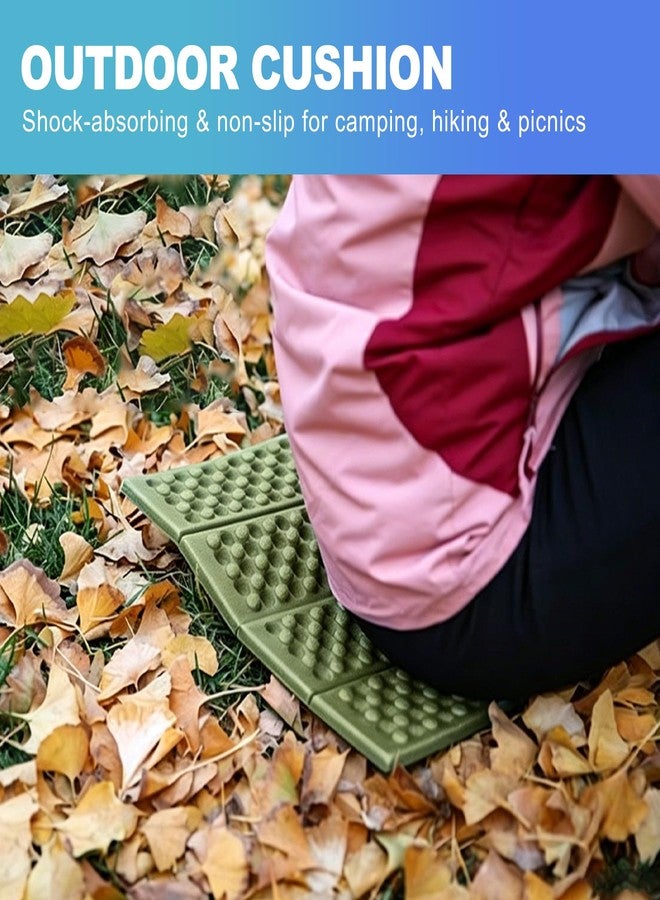 CoguZed Ultralight Foam Sit Pad Folding Hiking Seat Pad Portable Waterproof Camping Sitting Compact Backpacking Cushion for Adults and Outdoor Travel Green - Image 3