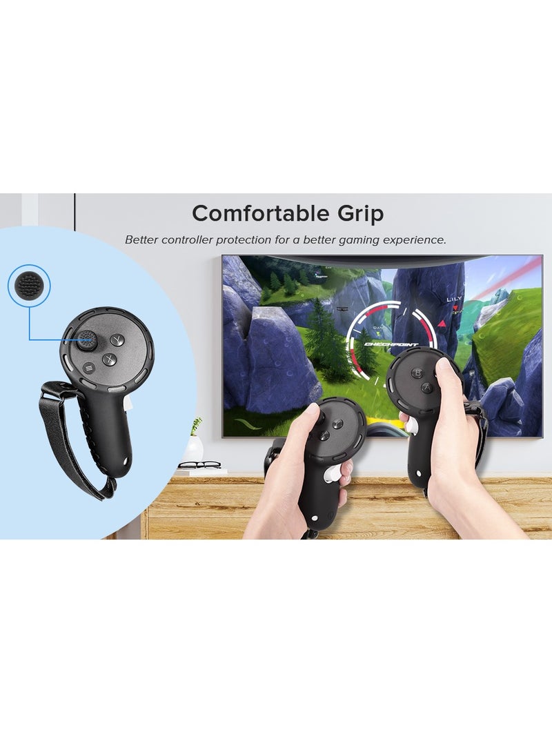 7in1 VR Accessories Kits for Meta Quest 3 Silicone Protective Cover VR Headset Lens Cap Protection Case for Meta Quest 3  - Image 4