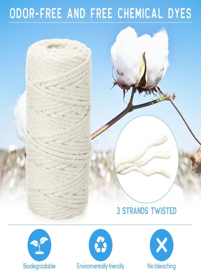 Kenning 32 Rolls Macrame Cord 4 Strand 3 MM x 1760 Yards Natural Cotton Rope Bulk Colored Cotton Craft Cord DIY Twine Colorful Macrame String for Knitting Gift Wrapping Wall Hanging(Colorful) - Image 4