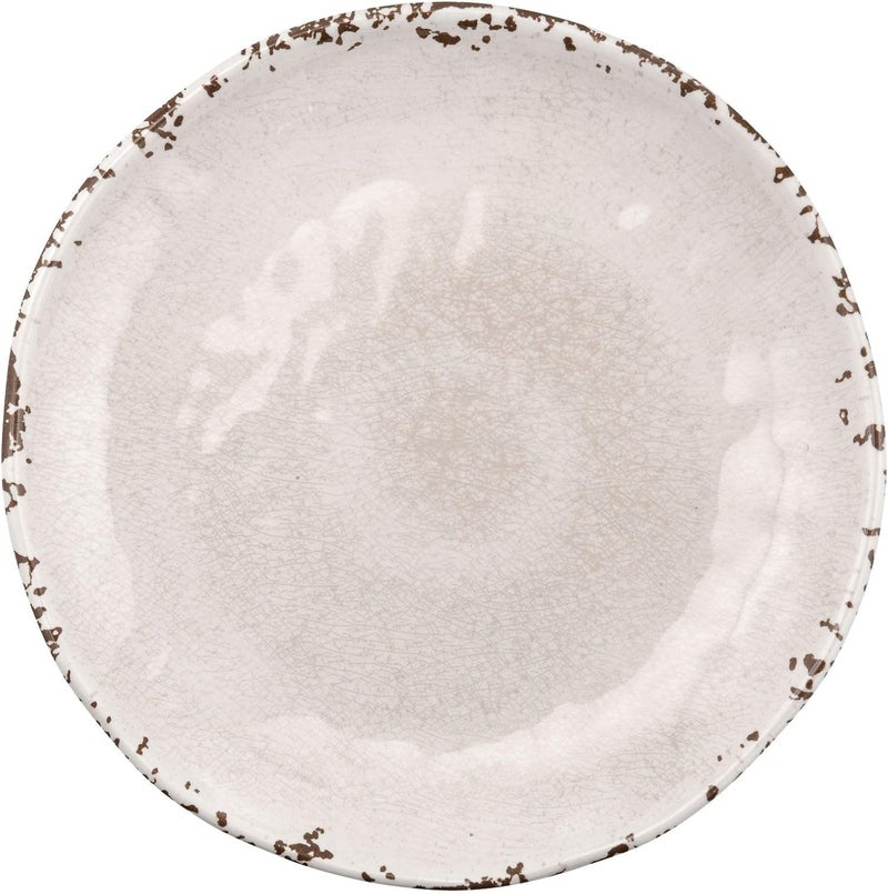 UP أطباق حلوى دائرية صغيرة من ميلامين UPware بتصميم متشقق، أطباق تقديم للوجبات الخفيفة والأطباق الجانبية، كريمة، 6 إنش، مجموعة من 4 - Image 4