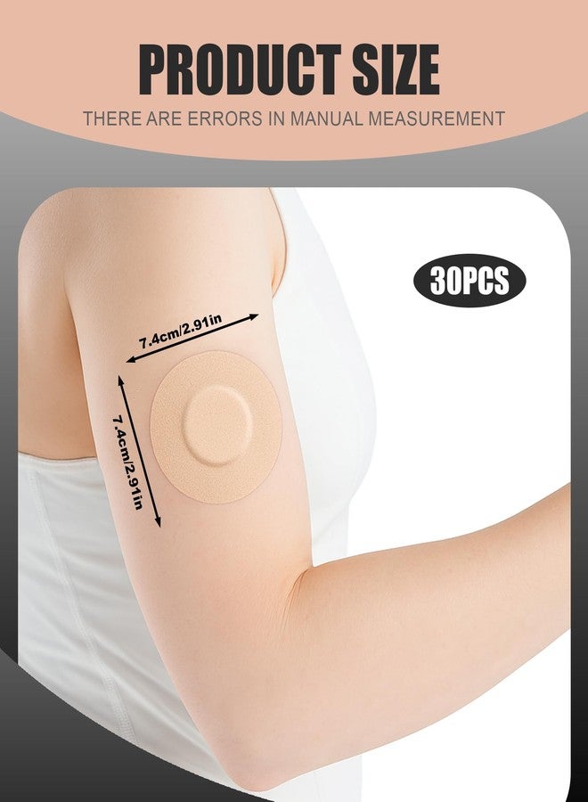 CartHome 30 قطعة من لصقات فري ستايل ليبر اللاصقة، غطاء مستشعر فري ستايل ليبر مقاوم للماء، يدوم طويلاً، شريط لاصق لمستشعر ليبر 3/2/1 - Image 2