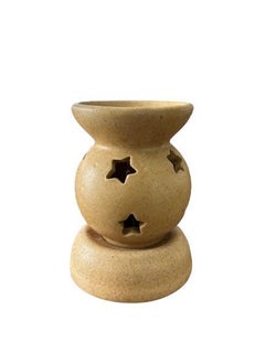 PROSPERRO LUMO PROSPERRO LUMO by Parkash Candles Ceramic Electric Aroma Diffuser Oil Burner I Aroma Burner Oil Diffuser I Oil Warmer Lamp Round Shape for Home Fragrance Beige  - Image 3