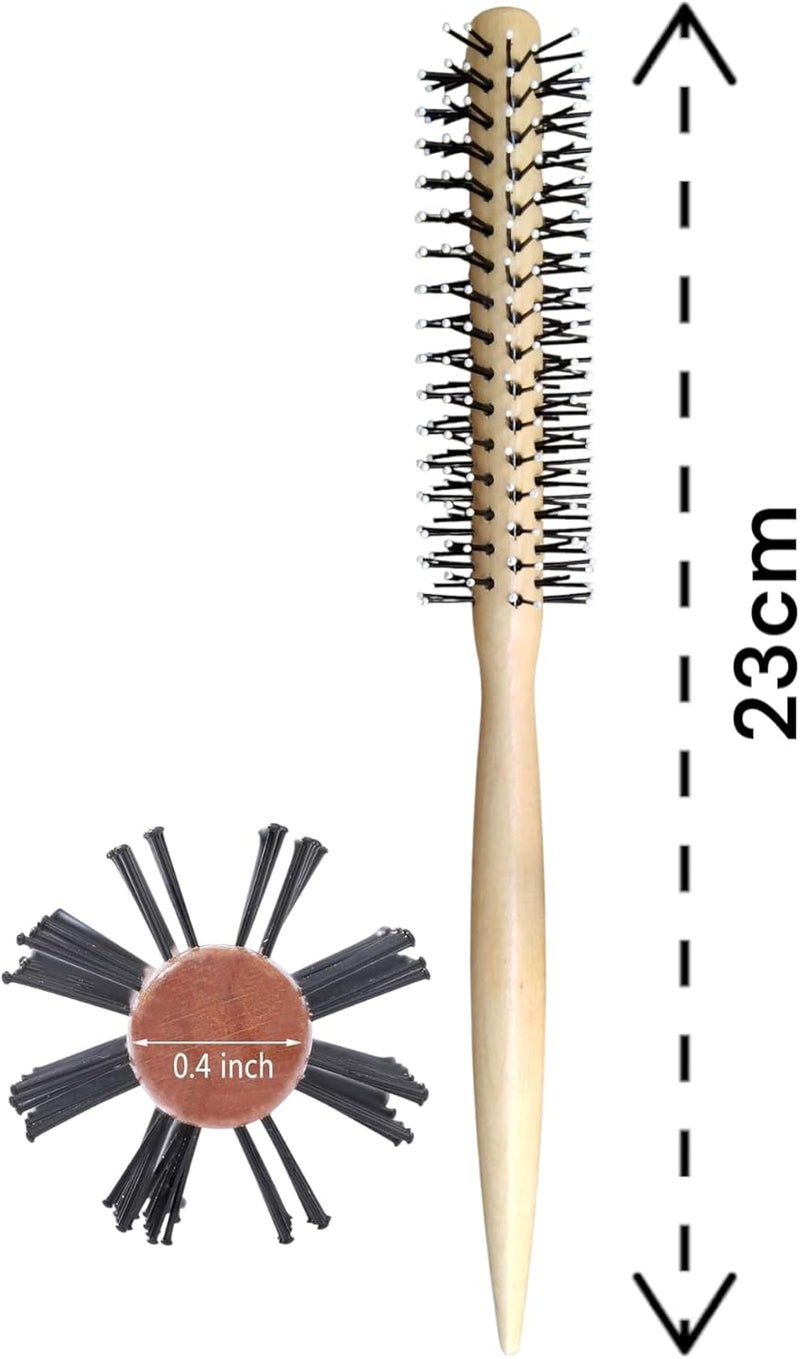 VENDIX Round Airbrush – Eco-Friendly Wooden Nylon Hair Brush, Heat-Resistant & Anti-Static for Blow Drying, Detangling Wet & Dry Hair – For Men, Women & Children" - Image 4
