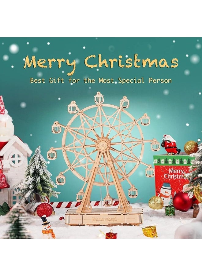RoWood Rowood 3D Puzzles for Adults, Model Kits for Adults, Wooden Music Box,DIY Craft Kits for Adults Teen Boy Gifts on Birthday Christmas - Ferris Wheel (232 PCS)  - Image 1