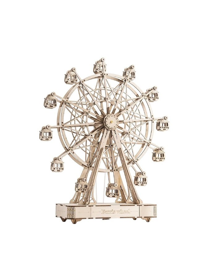 RoWood Rowood 3D Puzzles for Adults, Model Kits for Adults, Wooden Music Box,DIY Craft Kits for Adults Teen Boy Gifts on Birthday Christmas - Ferris Wheel (232 PCS)  - Image 2