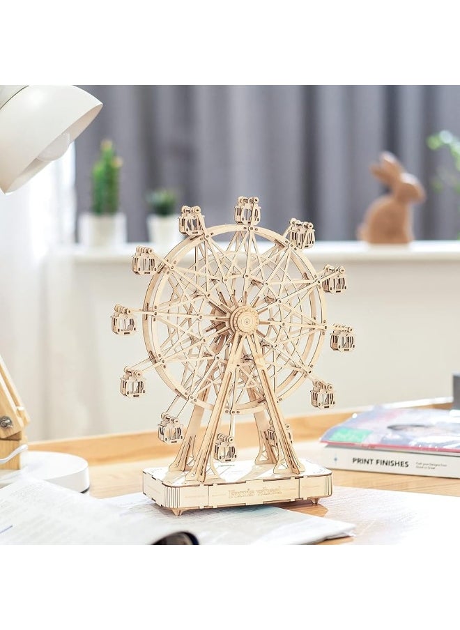 RoWood Rowood 3D Puzzles for Adults, Model Kits for Adults, Wooden Music Box,DIY Craft Kits for Adults Teen Boy Gifts on Birthday Christmas - Ferris Wheel (232 PCS)  - Image 4