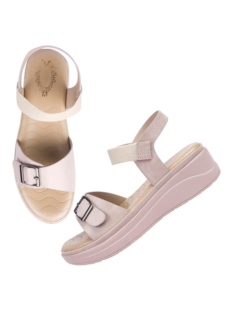 Shoetopia صندل نسائي ذو كعب من شوتوبيا SND-2078-7 أطفال المملكة المتحدة (SND-2078-كريم)-EU40 - Image 1