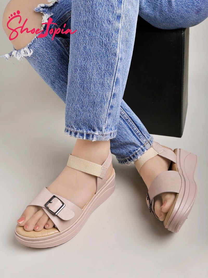 Shoetopia صندل نسائي ذو كعب من شوتوبيا SND-2078-7 أطفال المملكة المتحدة (SND-2078-كريم)-EU40 - Image 2