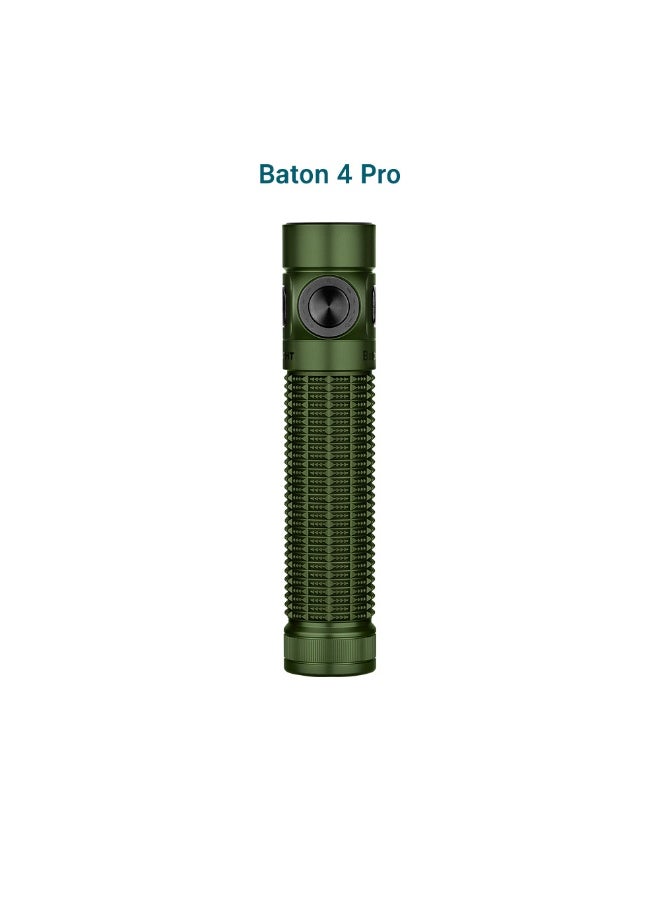 Olight Baton 4 Pro (OD Green), 1600 Lumens EDC LED Flashlight, 200m Beam Distance, Rechargeable Compact Flash Light for Camping, Hiking, Emergency - Image 1