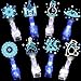 Sauyoza 36 Pack Frozen Party Favors LED Finger Lights for Girls Ice Princess Snow Theme Goodie Bag Stuffers Classroom Treasure Box Prizes Glow in the Dark Winter Party Supplies - Image 2