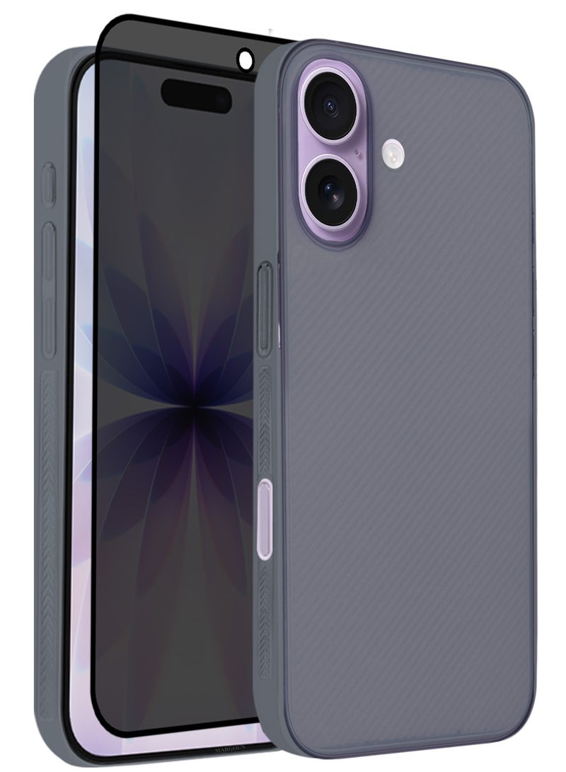CATANES 2 Packs Case Cover for iPhone 17 - Sturdy Durable Ultra-Thin Case - Air Skin Line Design Transparent Back Cover -  Drop Protection Cover  with Privacy Screen Protector - Midnight Blue - Image 1