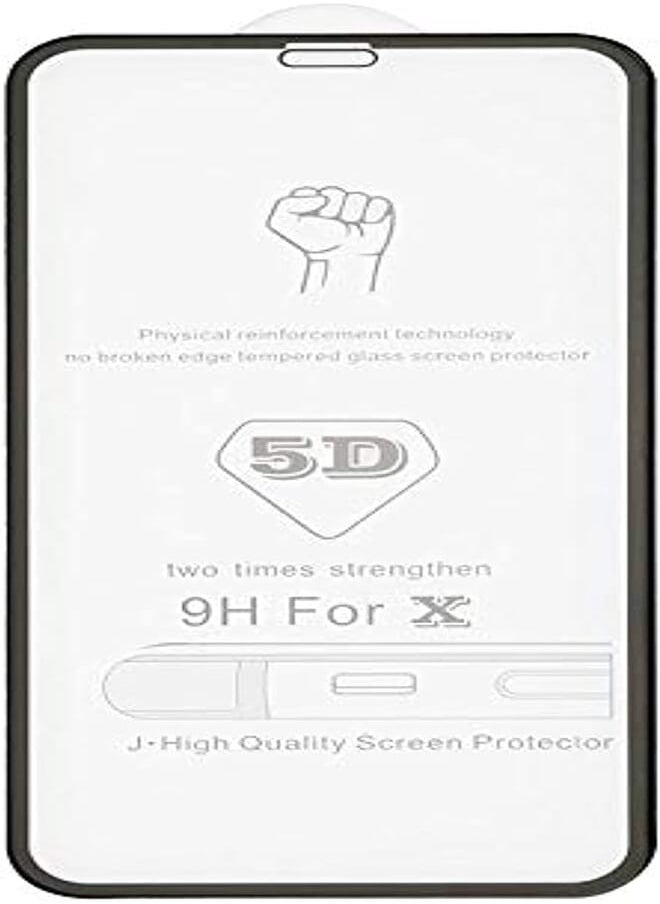 temax - Temax Premium 5D Tempered Glass Screen Protector for iPhone X - Image 1