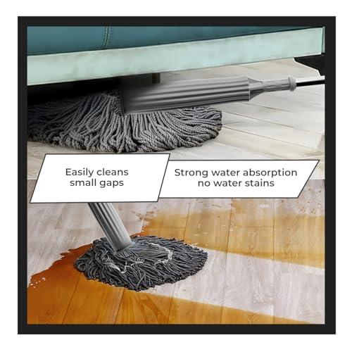 Lifelong Self-Wringing Mop with Microfiber Strands for Cleaning Floor | Moppers for Floor Cleaning | Mopping Stick | Twist Mop with Self-Squeezer for Home | Ideal for All Type of Floors (LLETM09) - Image 5