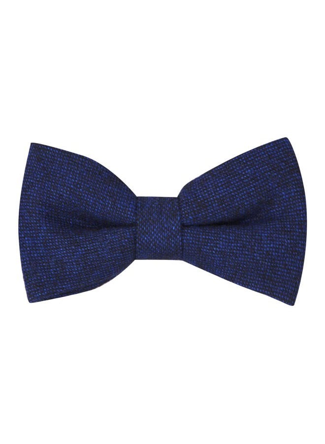 King & Priory Highland Weave Dark Sapphire Blue Bow Tie - Image 1