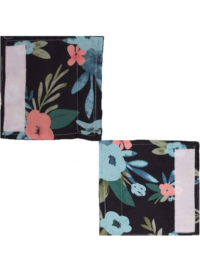 Culclendy Baby Car Seat Neck Cover, Car Seat Strap Cover, Seat Belt Cushions Pads, Shoulder Strap Protectors, Reversible Pram Harness Covers in Minky Floral, Baby Neck Pad Protector - Image 3