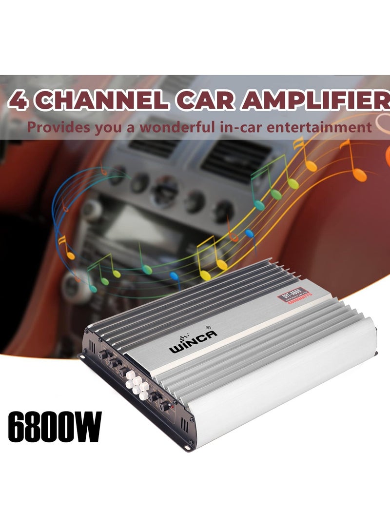WINCA 6800W 12V 4 Channel Car Amplifier Stereo Power Amp Audio 4CH Bass Sub Woofer - Image 2