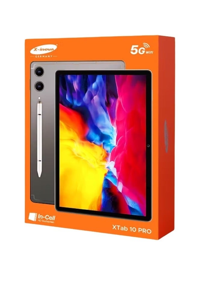 X-Inova XTab 10 PRO 10.1" Tablet – 8GB RAM, 512GB ROM, Android 15, Dual SIM, 6000mAh Battery, 13MP+8MP Cameras, Wireless Keyboard & Stand Case – Black - Image 1