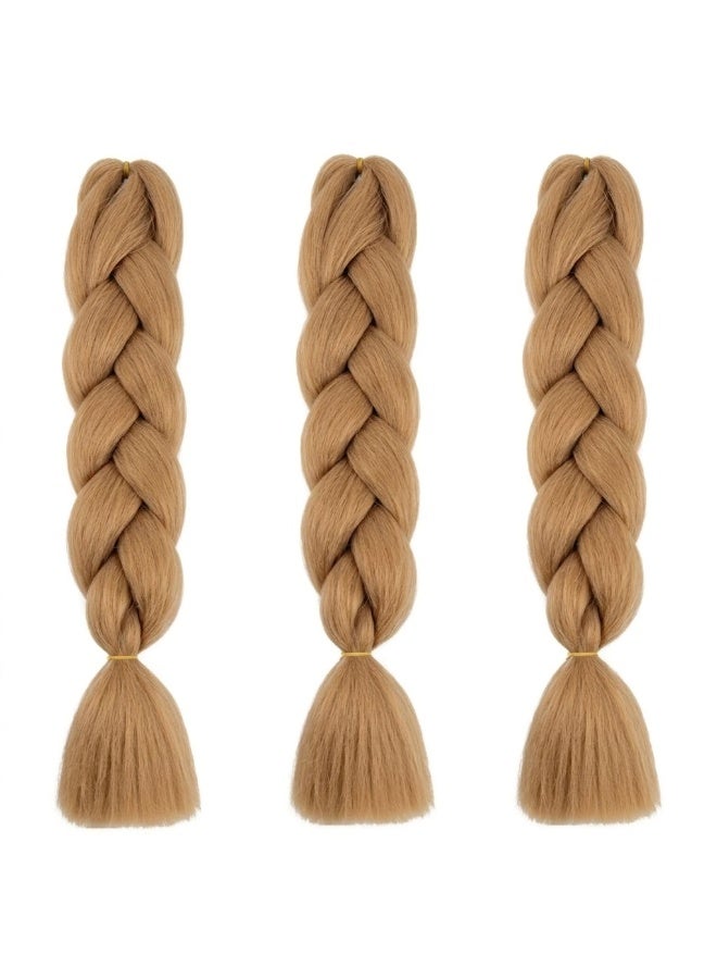 Light Brown Cashmere Kanekalon Braiding Hair Extensions for Box Braids & Afro Styles - 60cm - Professional Synthetic Hair - Image 5