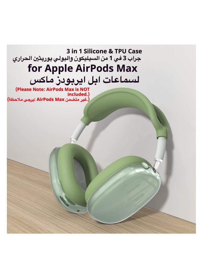 Anmi - Silicone Headphone Case ,Pertain For AirPods Max Headphones, Anti Scratch，Sweat Proof,3 in 1 Ear Pad Covers/Ear Cups Cover/Headband Cover - Image 1