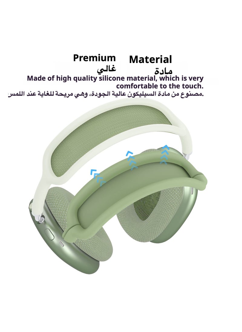 Anmi - Silicone Headphone Case ,Pertain For AirPods Max Headphones, Anti Scratch，Sweat Proof,3 in 1 Ear Pad Covers/Ear Cups Cover/Headband Cover - Image 1