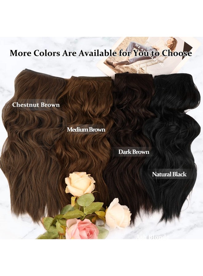 NAYOO Clip In Hair Extensions For Women 20 Inch Long Wavy Curly Dark Brown Hair Extension Full Head Synthetic Hair Extension Hairpieces(6Pcs,Dark Brown) - Image 4