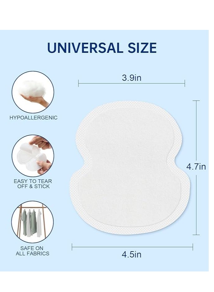 100PCS Underarm Sweat Pads, Premium Quality Fight Hyperhidrosis for Men and Women Comfortable, Non Visible, Extra Adhesive, Disposable Dress Ultra-Thin Sweat-Absorbing Sticker /Guards/Shields, Non Sweat Armpit Protection - Image 2