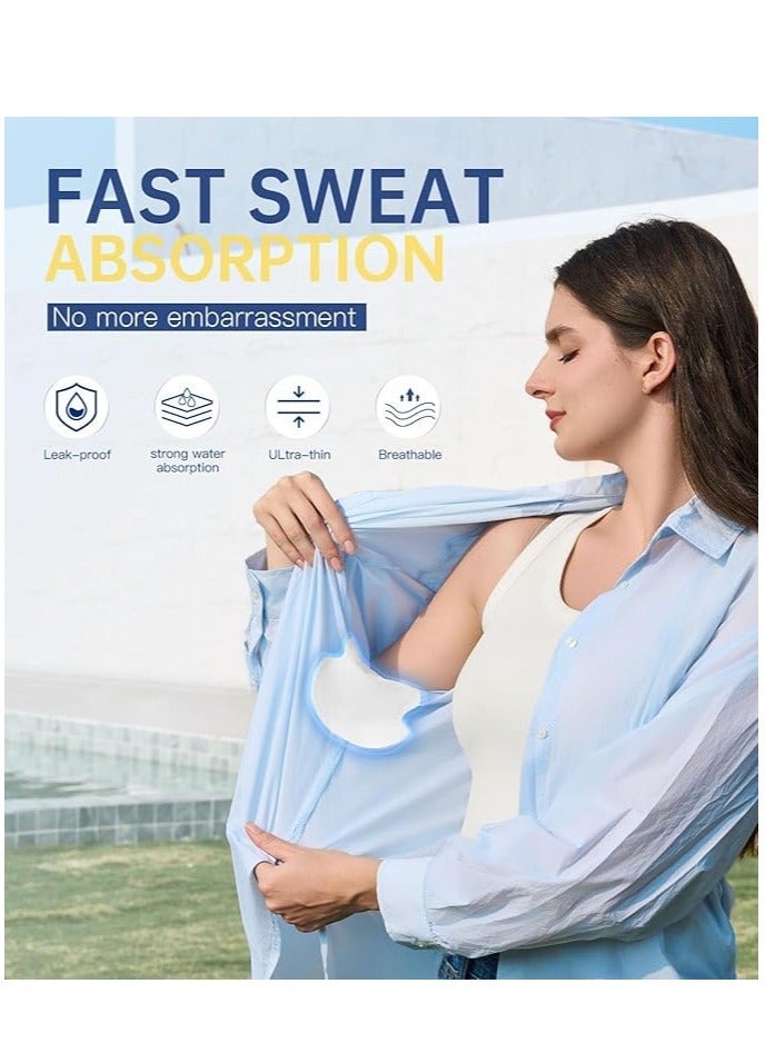 100PCS Underarm Sweat Pads, Premium Quality Fight Hyperhidrosis for Men and Women Comfortable, Non Visible, Extra Adhesive, Disposable Dress Ultra-Thin Sweat-Absorbing Sticker /Guards/Shields, Non Sweat Armpit Protection - Image 4