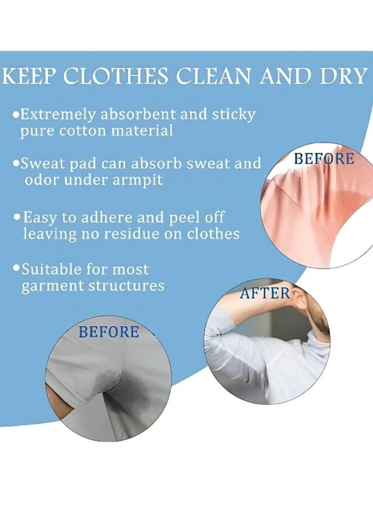 100PCS Underarm Sweat Pads, Premium Quality Fight Hyperhidrosis for Men and Women Comfortable, Non Visible, Extra Adhesive, Disposable Dress Ultra-Thin Sweat-Absorbing Sticker /Guards/Shields, Non Sweat Armpit Protection - Image 5