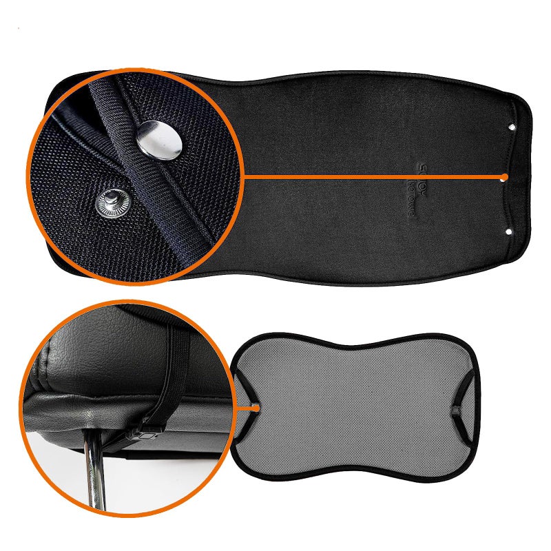 Sojoy IsoTowel Car Seat Cover for Front Seat,Microfiber Breathable Cloth Seat Protector,with Quick-Dry Non-Slip Back for All Workouts,All-Weather (Carbon Black, 1 Pcs) - Image 4