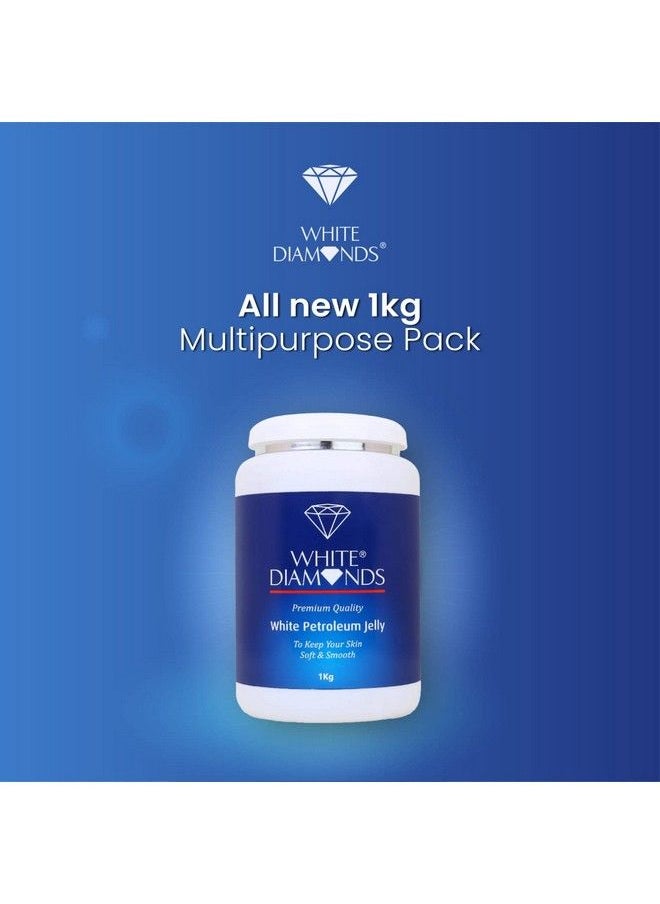 WHITE DIAMONDS Petroleum Jelly 1 Kg (1000G) ; For Soft & Smooth Skin ; Heals And Protects Rough Skin Chapped Lips And Cracked Heels ; Pack Of 1 ;  - Image 5
