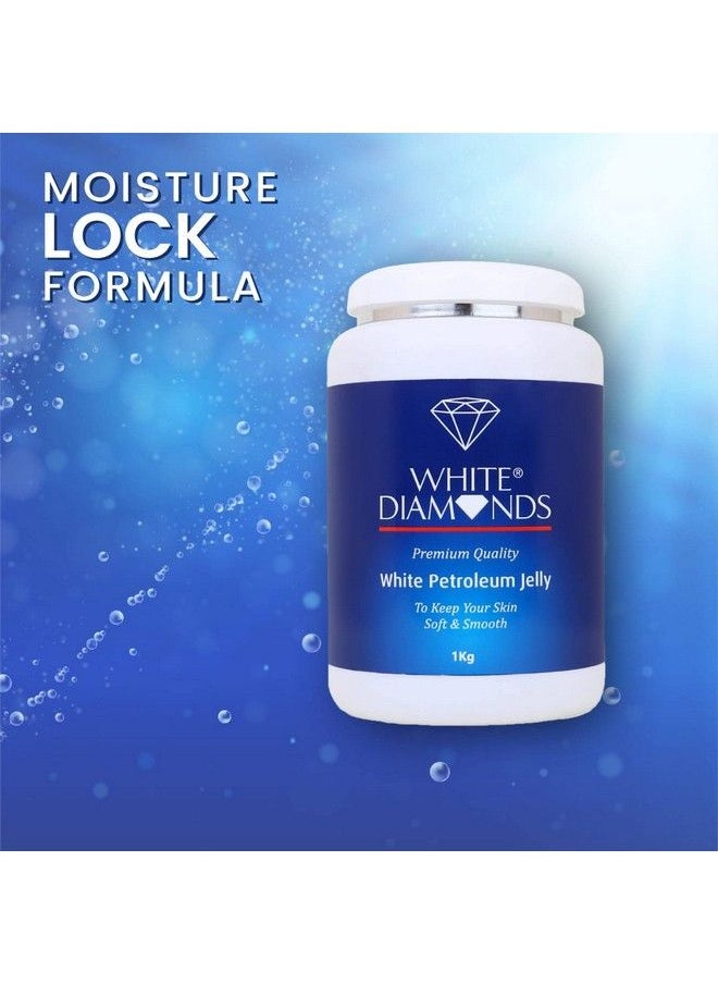 WHITE DIAMONDS Petroleum Jelly 1 Kg (1000G) ; For Soft & Smooth Skin ; Heals And Protects Rough Skin Chapped Lips And Cracked Heels ; Pack Of 1 ;  - Image 4