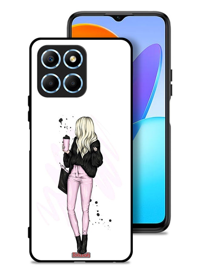 Tolwak Honor X6 Protective Case Cover Girl Holding Coffee Cup Art - Image 1
