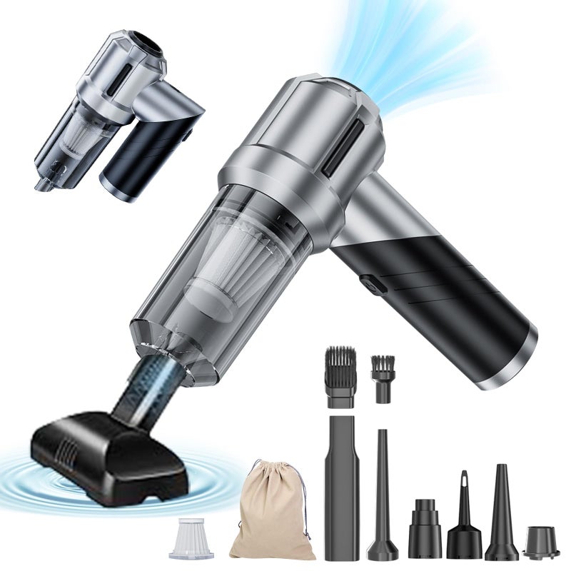Houscly Portable Cordless Foldable 20000Pa High Power Mini Vacuum Cleaner  4-In-1 Compressed Duster & Air Blower & Pump  Hand Held Vacuum  Brushless Motor  For Car  Home  Office  Pet  Camping - Image 1