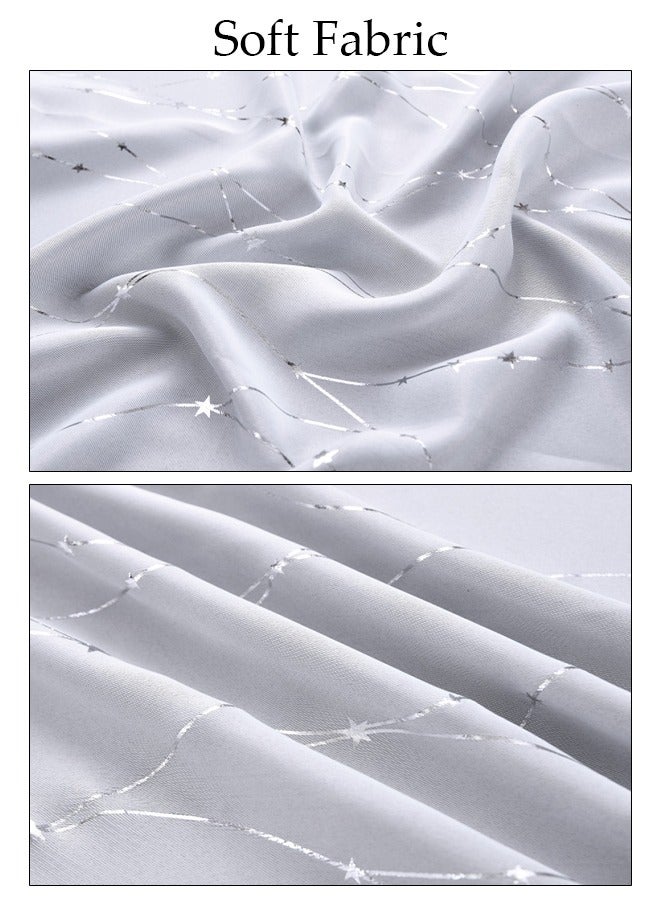 DUNISO 1pcs Blackout Curtain for Window Damask Patterned Thermal Insulated Energy Saving Grommet Curtain Light Blocking Window Curtain for Bedroom Living Room 132*244cm - Image 2