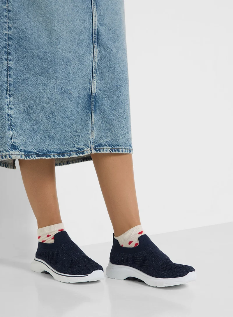 جينجر Breathable Fly Knit Slip On Comfort Shoes