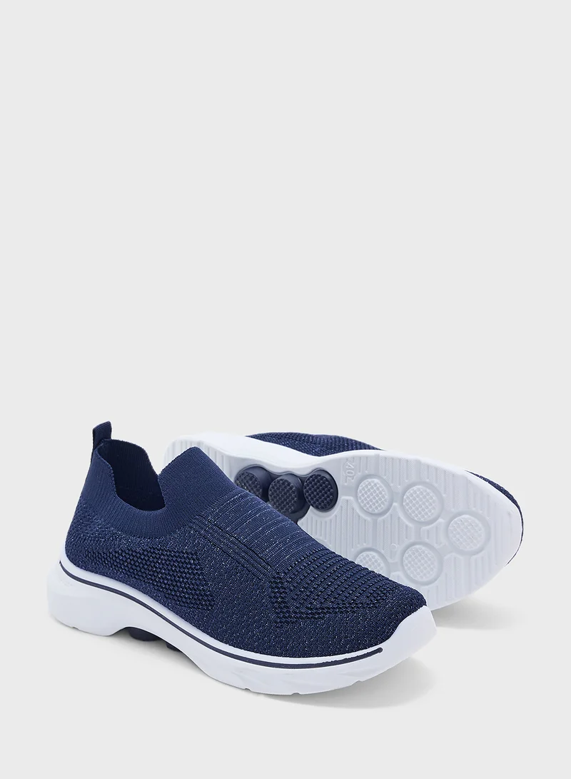 جينجر Breathable Fly Knit Slip On Comfort Shoes