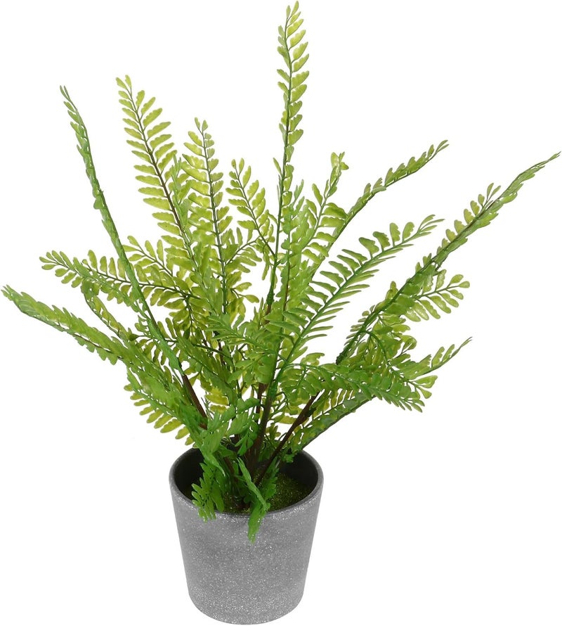Artificial Fern Plant Decor Mini Simulation Potted Bonsai Faux Greenery for Home Office Desktop Ornament Indoor Decoration - Image 1