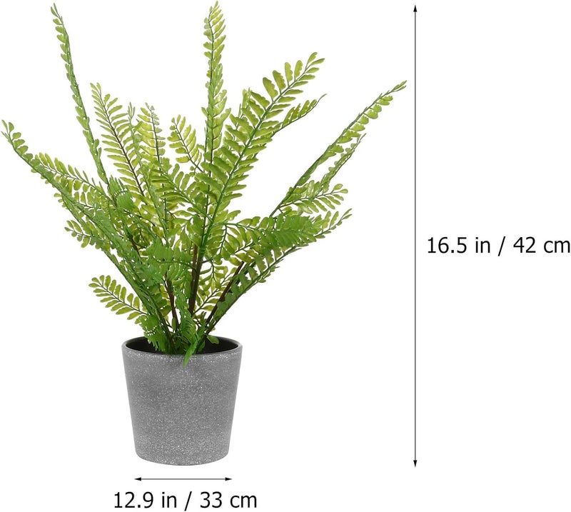 Artificial Fern Plant Decor Mini Simulation Potted Bonsai Faux Greenery for Home Office Desktop Ornament Indoor Decoration - Image 2