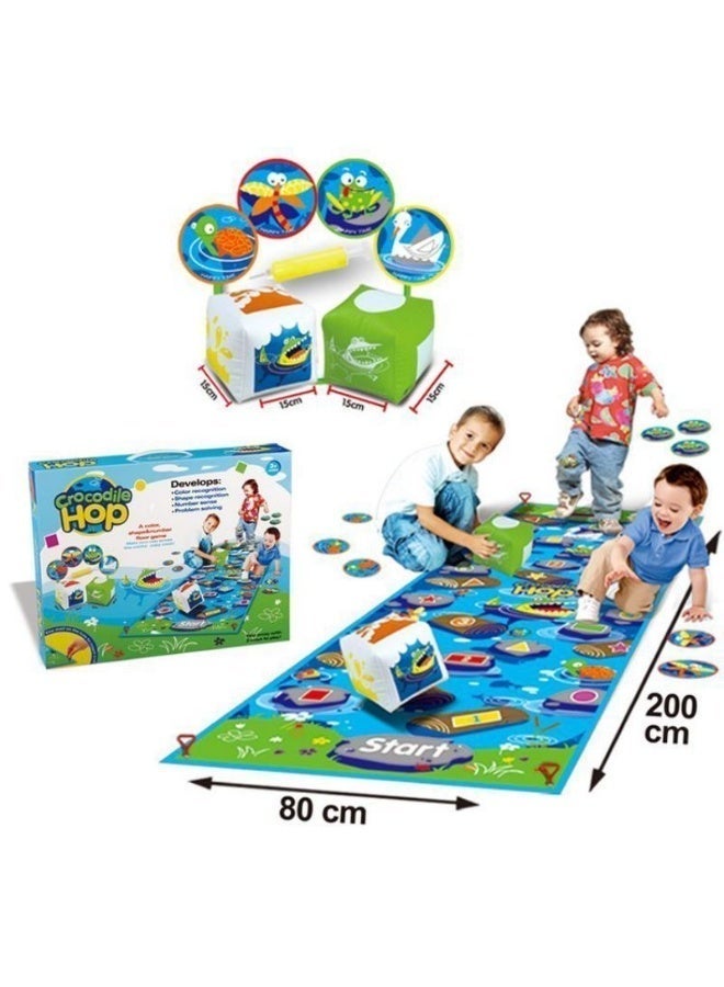 Crocodile Jump Toy Interactive Floor Game Indoor Throwing & Catching Game for Kids Educational Toy for Active Learning and Movement Boosts Intellectual Development Crawling Training Grasping Ability Hand Eye Coordination Parent Child Communication Model HY344153 - Image 4