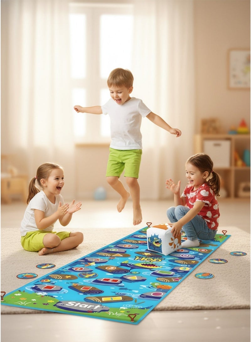 Crocodile Jump Toy Interactive Floor Game Indoor Throwing & Catching Game for Kids Educational Toy for Active Learning and Movement Boosts Intellectual Development Crawling Training Grasping Ability Hand Eye Coordination Parent Child Communication Model HY344153 - Image 1