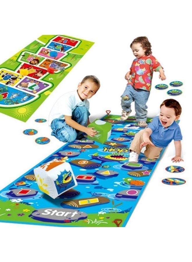 Crocodile Jump Toy Interactive Floor Game Indoor Throwing & Catching Game for Kids Educational Toy for Active Learning and Movement Boosts Intellectual Development Crawling Training Grasping Ability Hand Eye Coordination Parent Child Communication Model HY344153 - Image 3