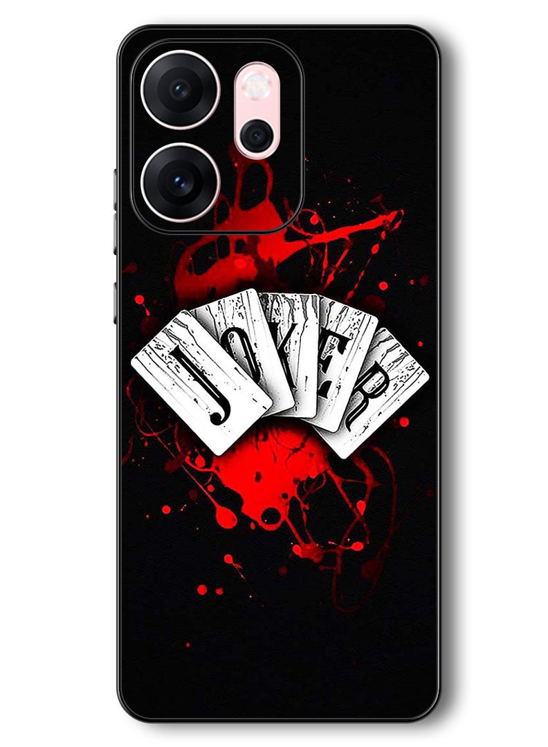 Theodor Case Compatible with Oppo Reno 14 F 6.57 Inch Protection Shockproof Bumper Cover Joker Cards - Image 1