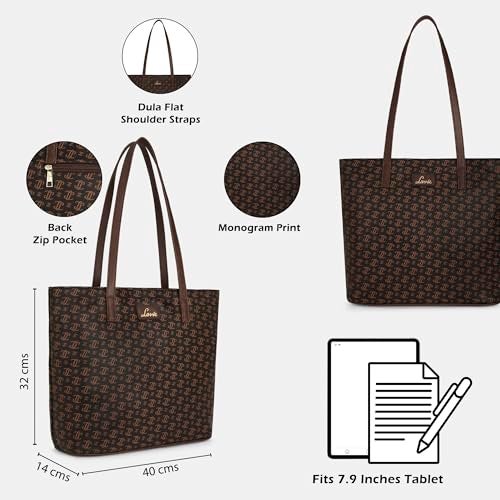 Lavie Women's Palmer Monogram LL Print Tote Bag | Ladies Purse Handbag - Image 3