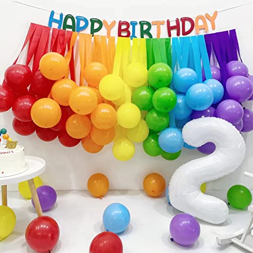 KAWKALSH 200pcs Balloons 5 Inch Assorted Colors, Small Mini Rainbow Latex Balloons for Party Birthday Baby Shower Anniversary Festival Arch Garland Decoration - Image 4