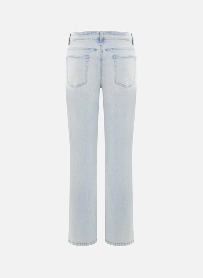 Lichi  Straight light-wash denim jeans for Women | Best Price UAE